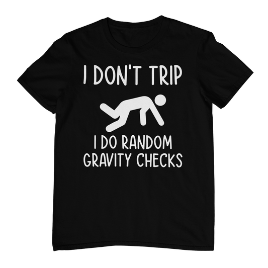 Gravity checks T-shirts